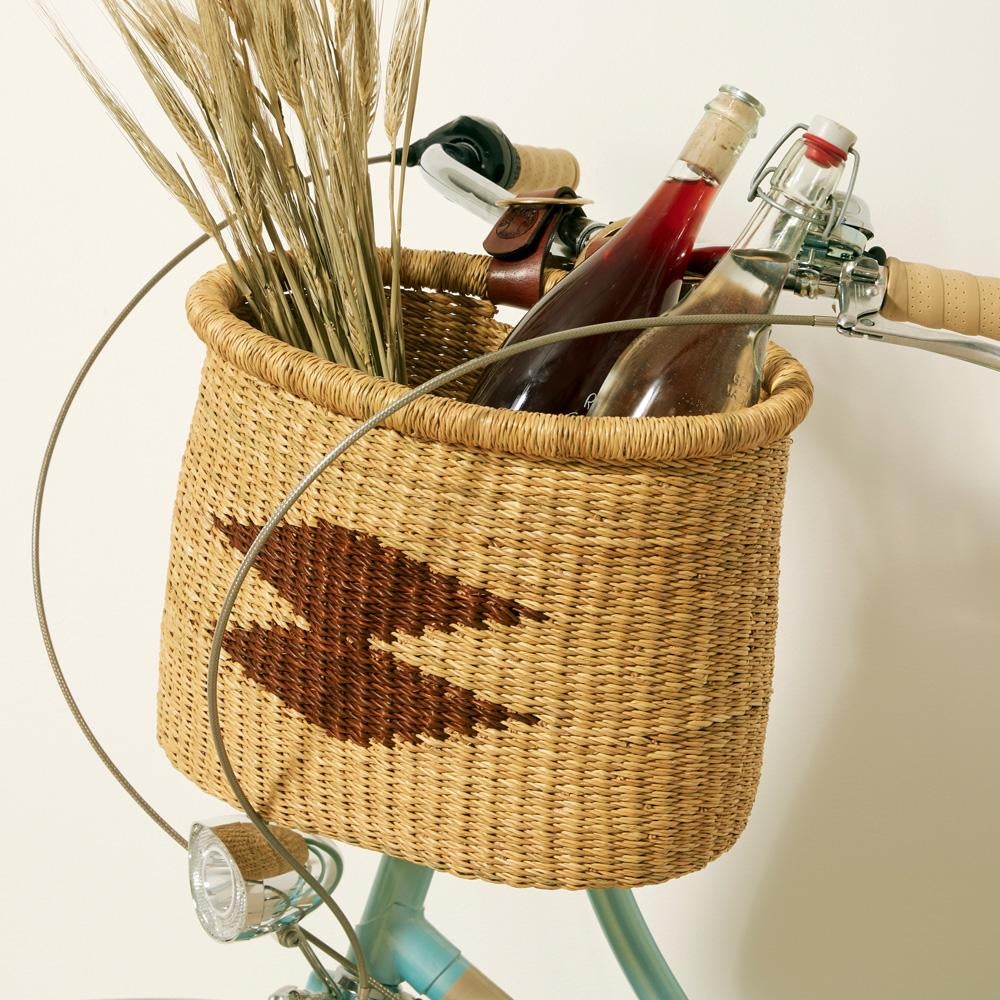 Goodee-Baba Tree-Bicycle Basket (Large) - Color - Natural & Brown