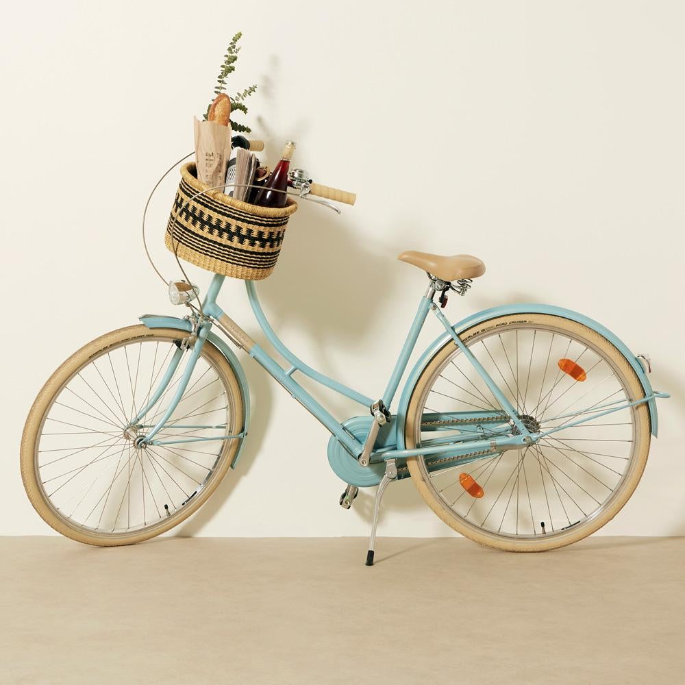 Goodee-Baba Tree-Bicycle Basket (Medium) - Color - Natural & Black