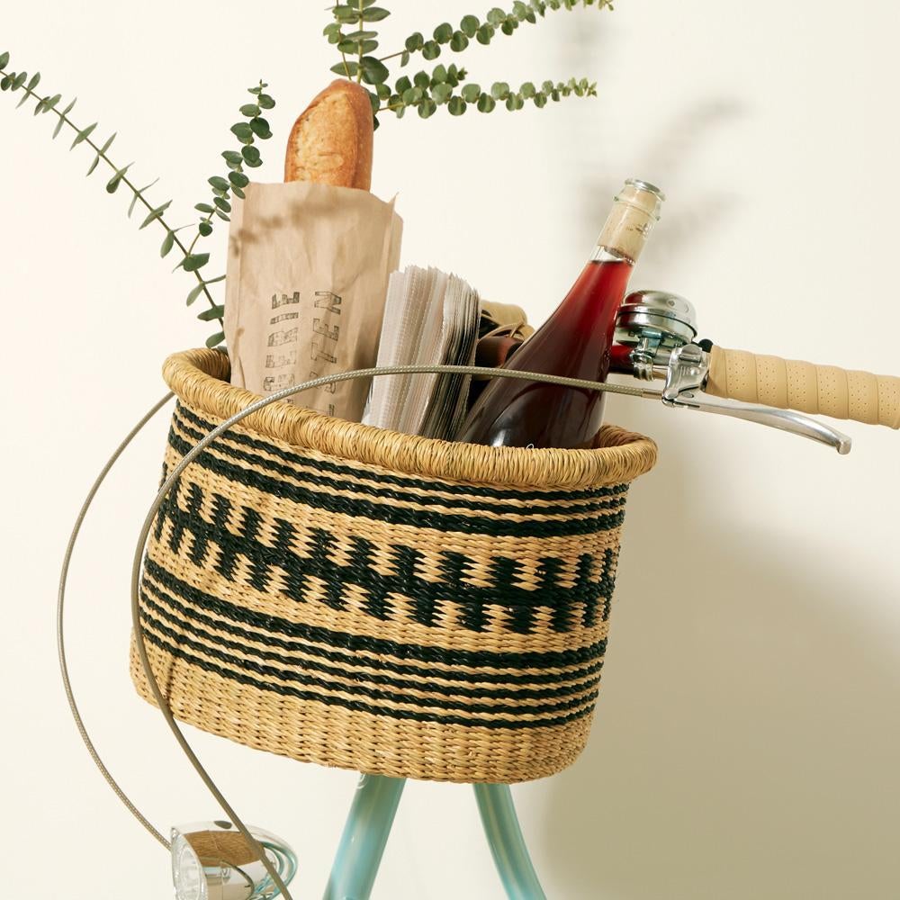Goodee-Baba Tree-Bicycle Basket (Medium) - Color - Natural & Black
