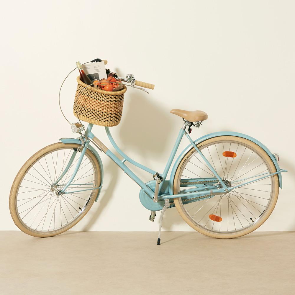 Goodee-Baba Tree-Bicycle Basket (Medium) - Color - Natural Black & Rust
