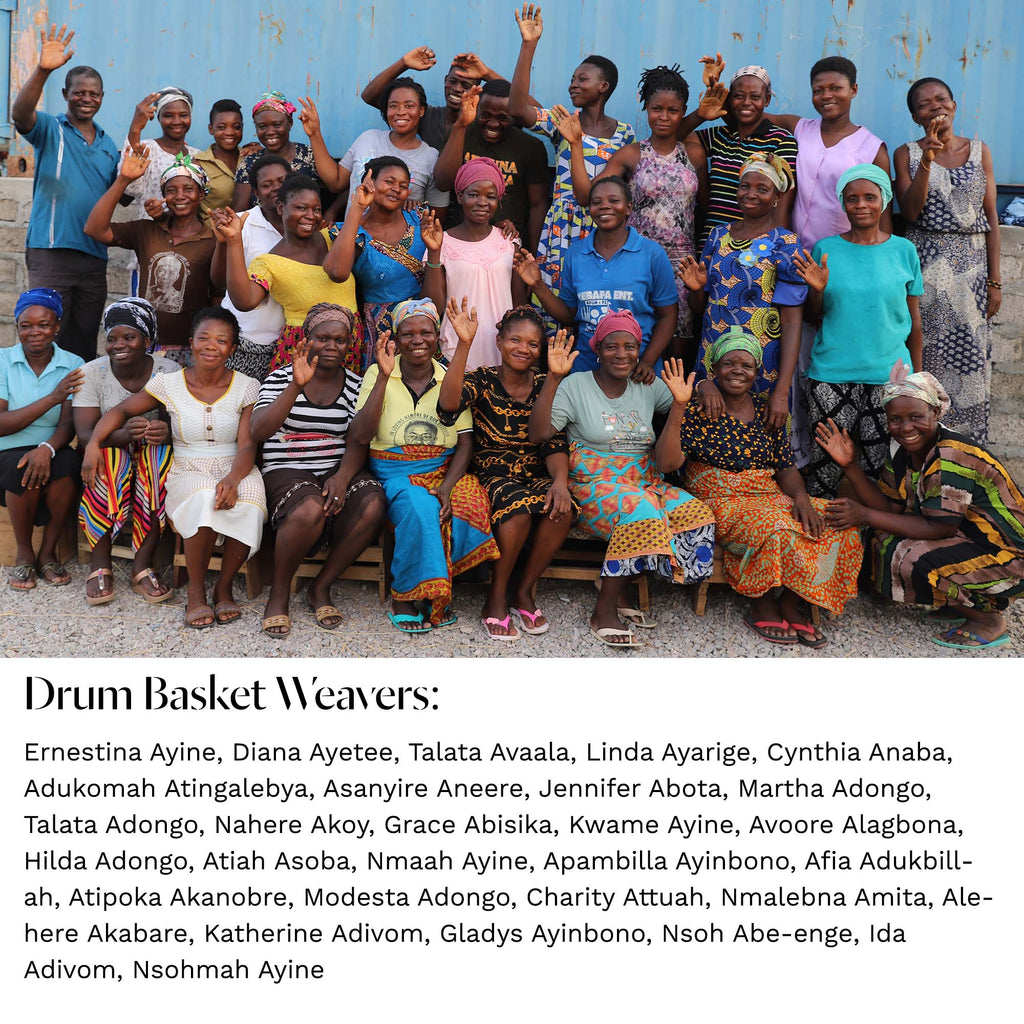 Goodee-Baba Tree-Drum Basket (Large) - Color - Black & Natural