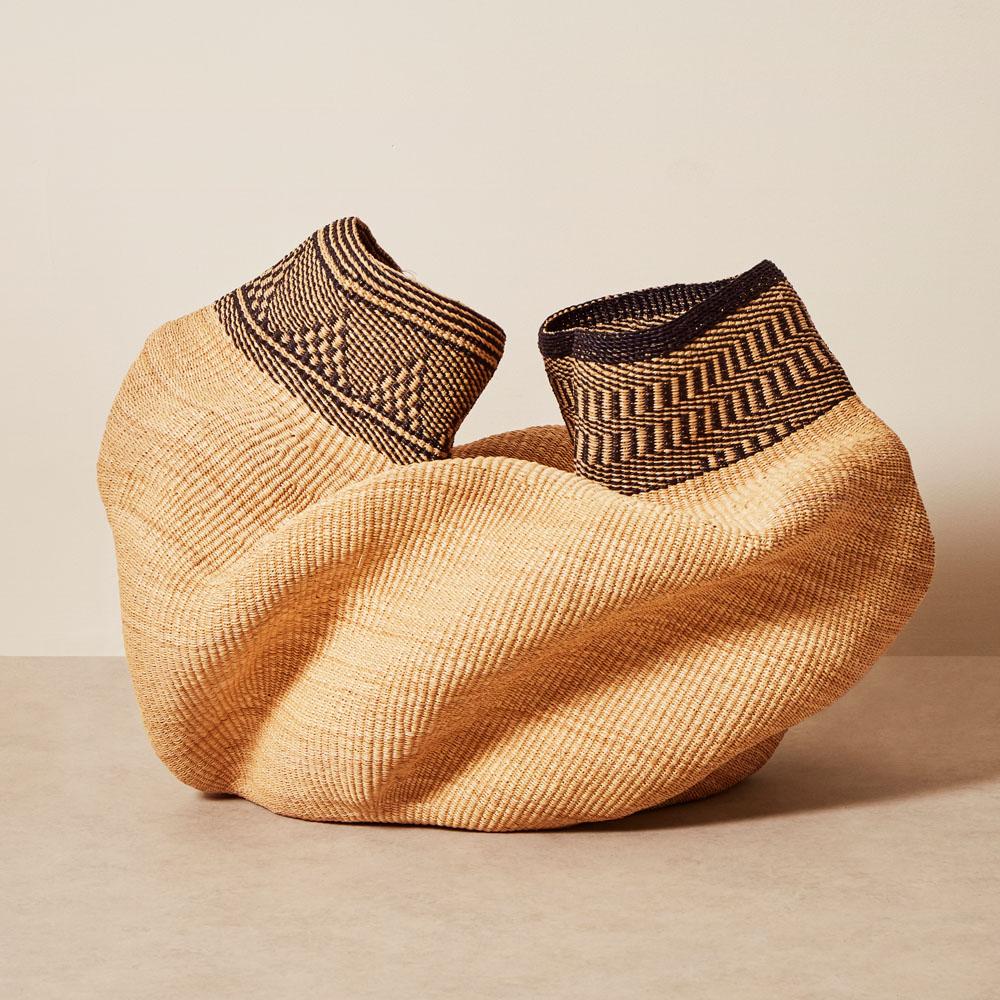 Goodee-Baba Tree-Man and Woman Basket - Color - Natural & Black