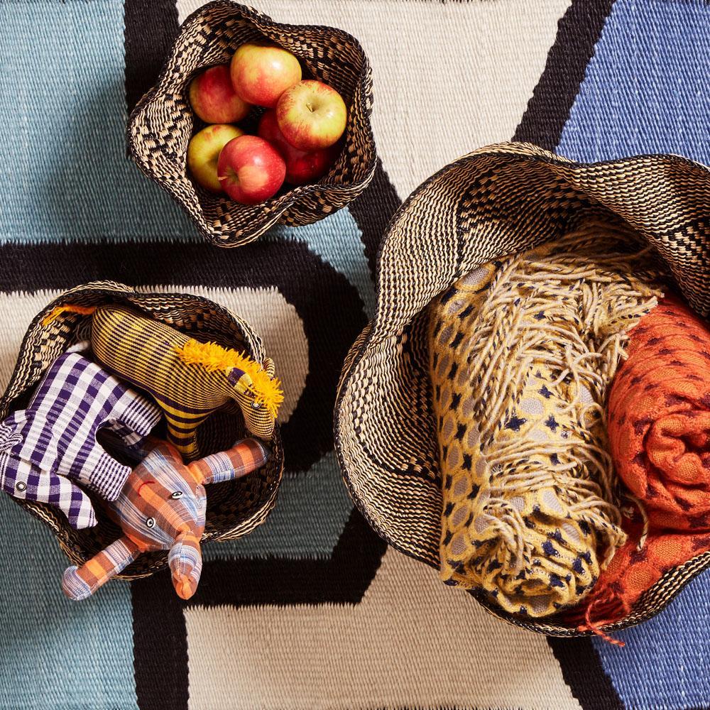 Goodee-Baba Tree-Tiny Pakurigo Basket - Color - Black & White