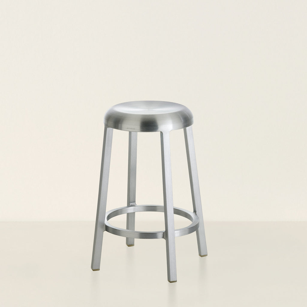 Goodee-Emeco-Za Counter Stool - Color - Hand Brushed Aluminum