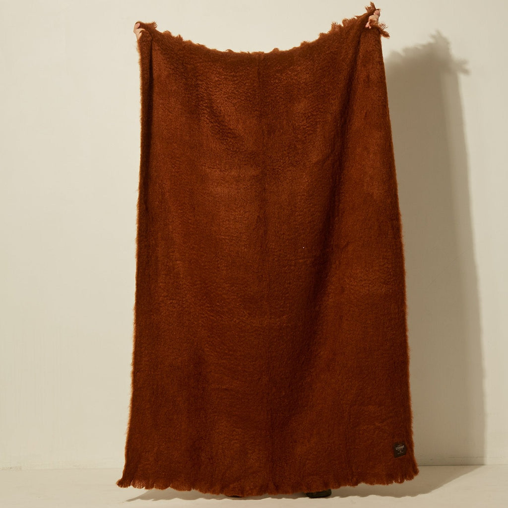 Goodee-Ezcaray-Lisos Mohair Throw - Color - Rust
