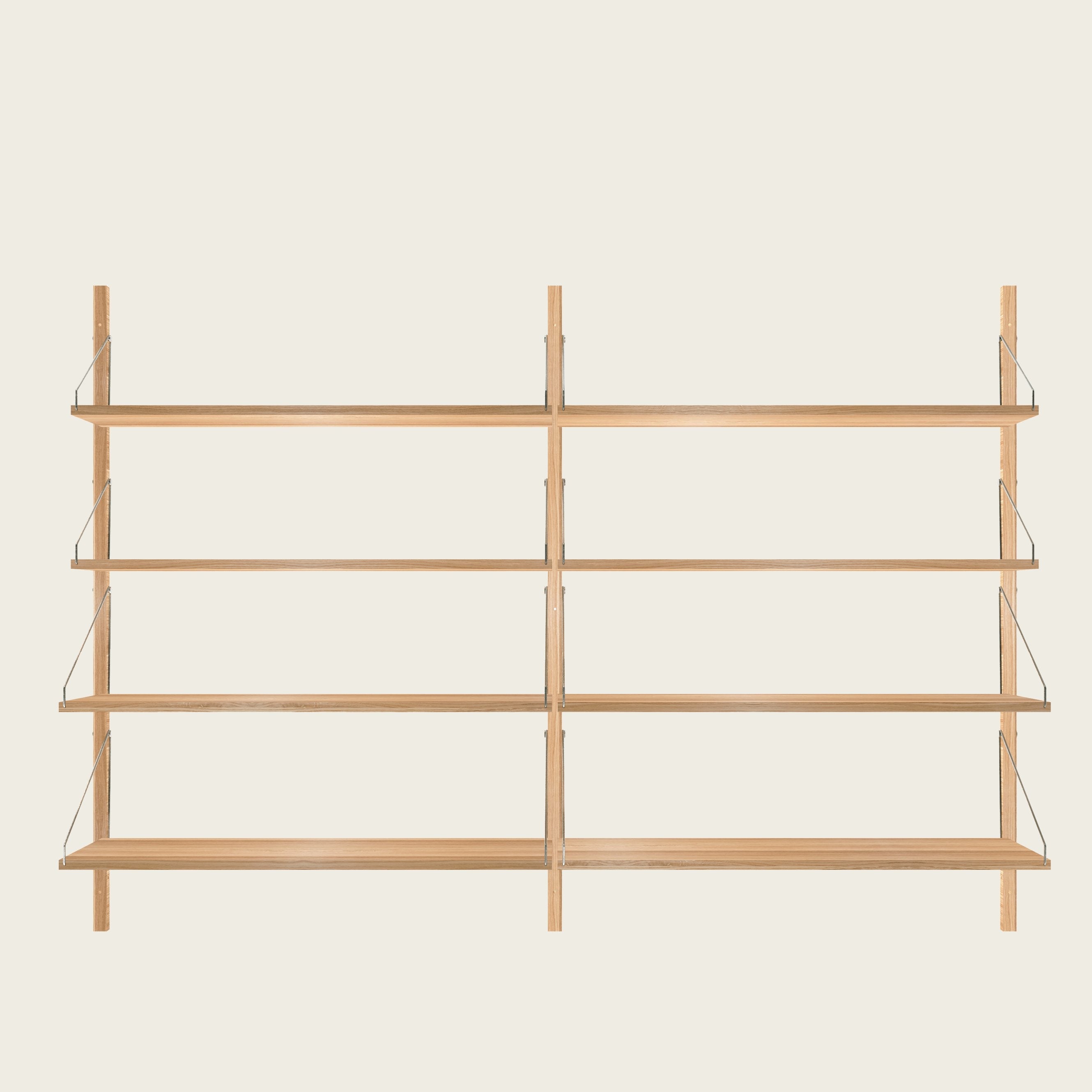 Goodee-Frama-Shelf Library Natural | Double Section - Size - 4 Shelves  
