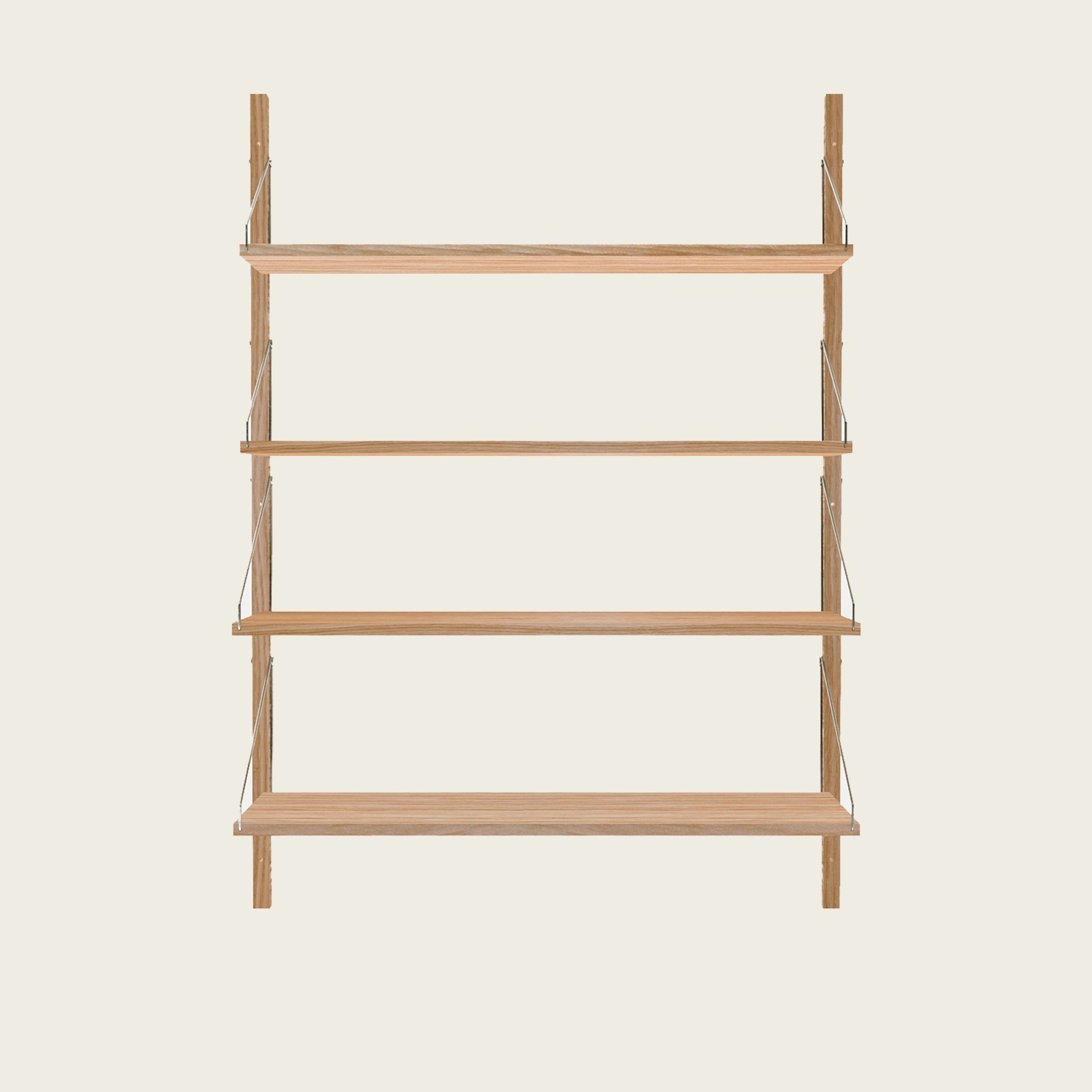 Goodee-Frama-Shelf Library Natural | Single Section - Size - 4 Shelves  