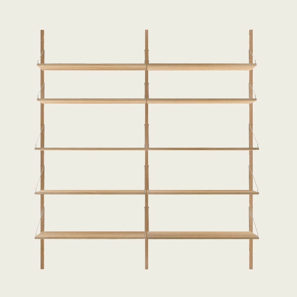 Goodee-Frama-Shelf Library Natural | Double Section - Size - 5 Shelves  