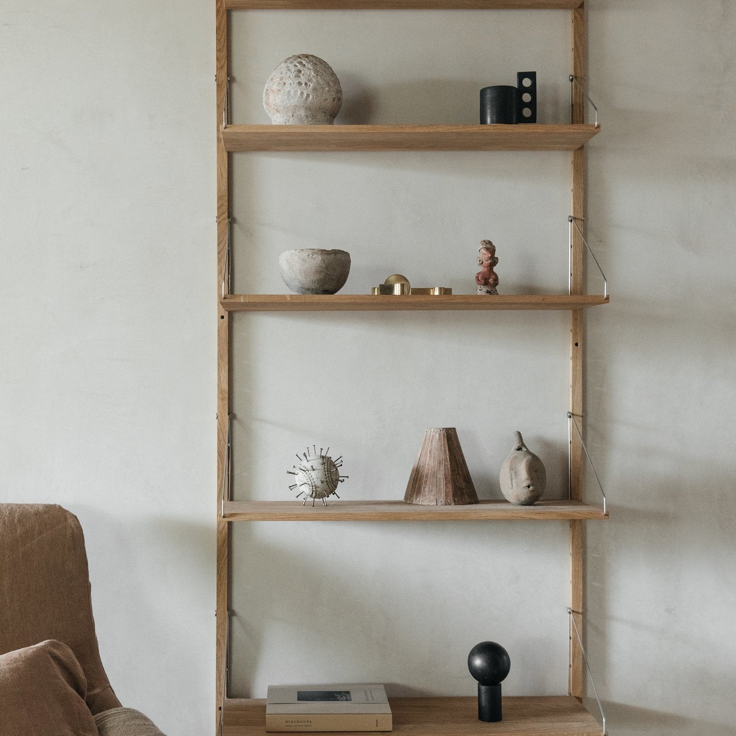 Goodee-Frama-Shelf Library Natural | Single Section - Size - 5 Shelves  