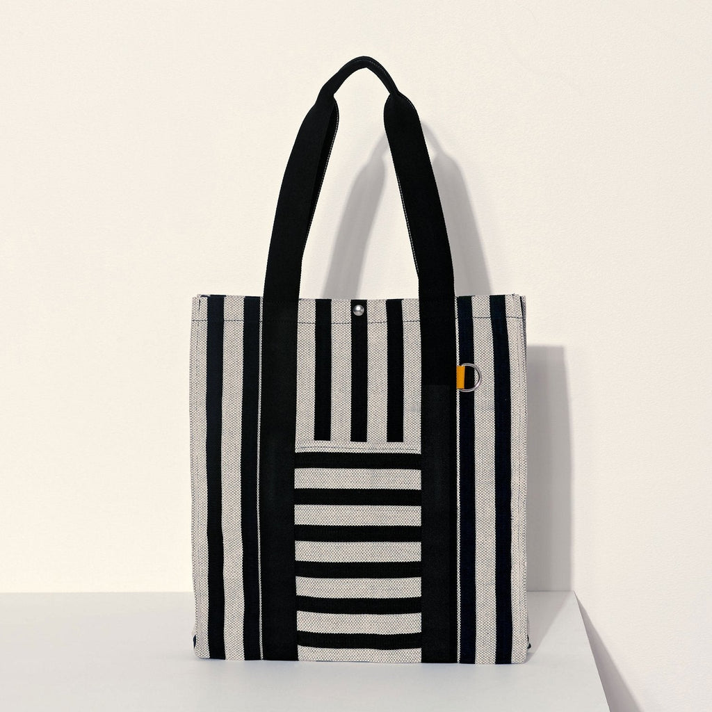 Goodee-Goodee-EFI Bassi Market Tote - Color - Black & White Stripe