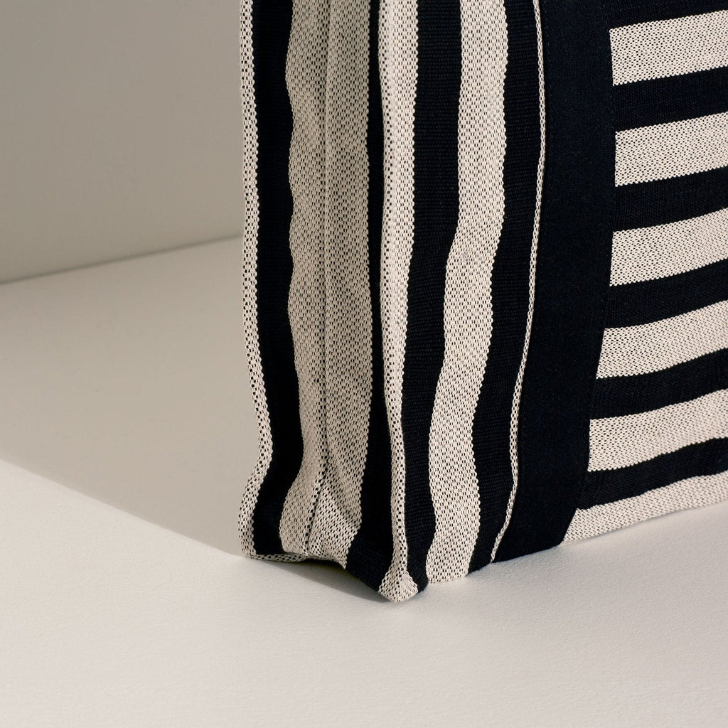 Goodee-Goodee-EFI Bassi Market Tote - Color - Black & White Stripe