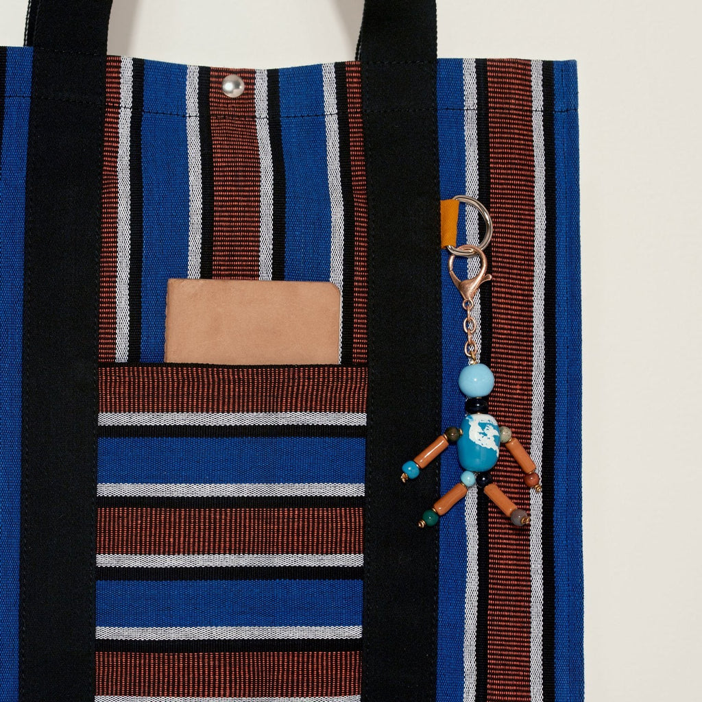 Goodee-Goodee-EFI Bassi Market Tote - Color - Blue & Rust Stripe