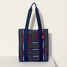 Goodee-Goodee-EFI Bassi Market Tote - Color - Orange & Blue Stripe