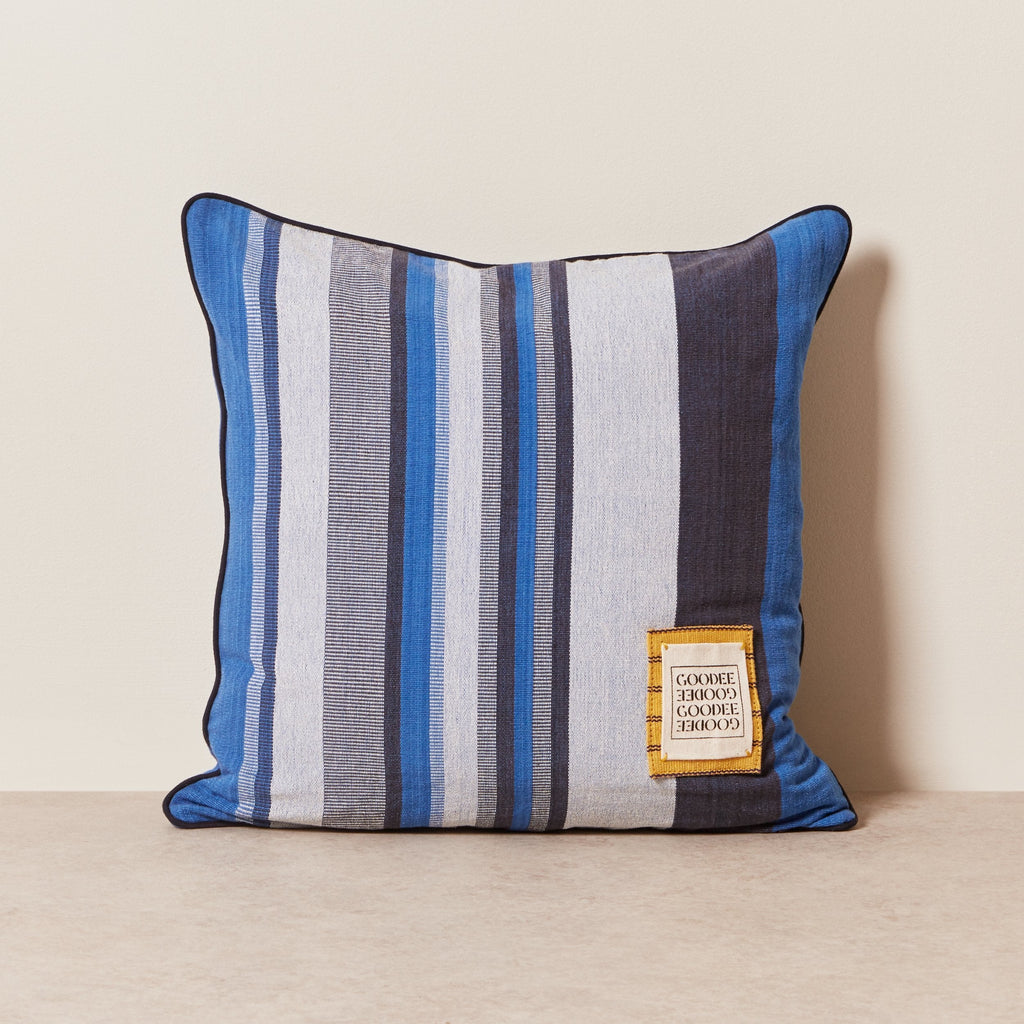 Goodee-Goodee-EFI Pillow - Color - Blue Stripe Solid