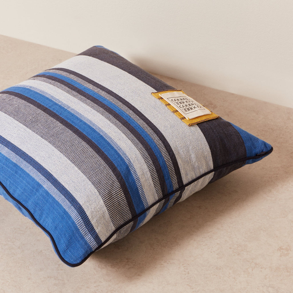 Goodee-Goodee-EFI Pillow - Color - Blue Stripe Solid