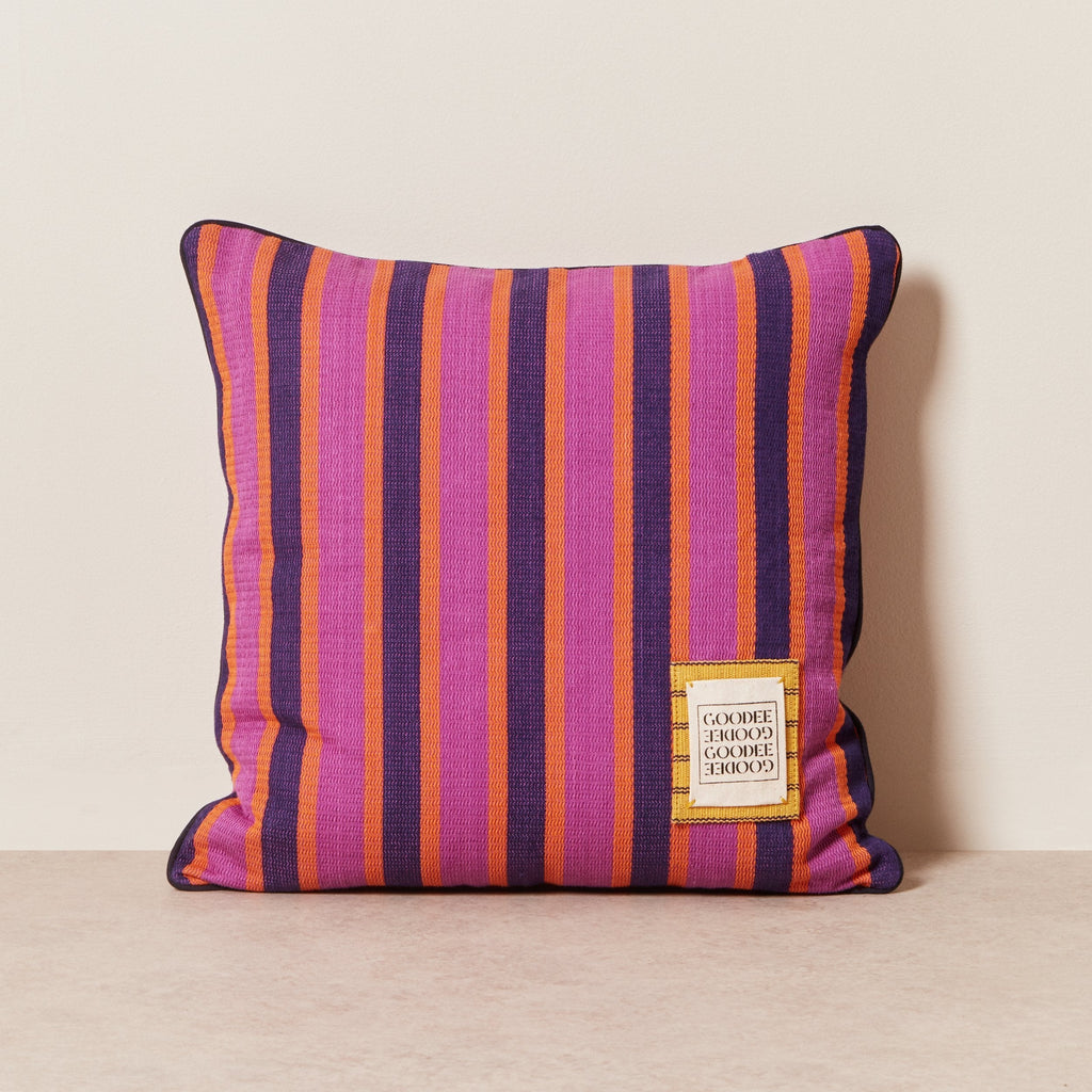 Goodee-Goodee-EFI Pillow - Color - Magenta Stripe Solid