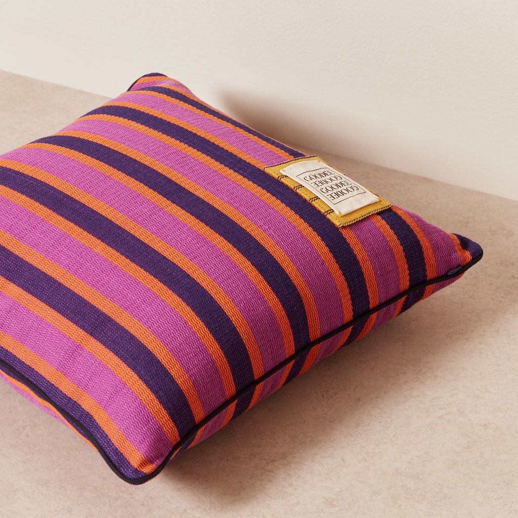 Goodee-Goodee-EFI Pillow - Color - Magenta Stripe Solid