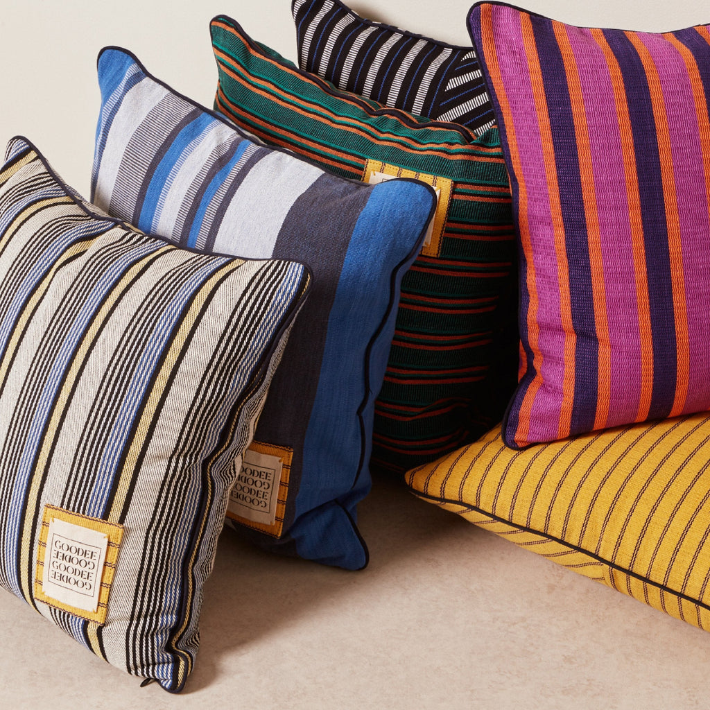 Goodee-Goodee-EFI Pillow - Color - Magenta Stripe Solid