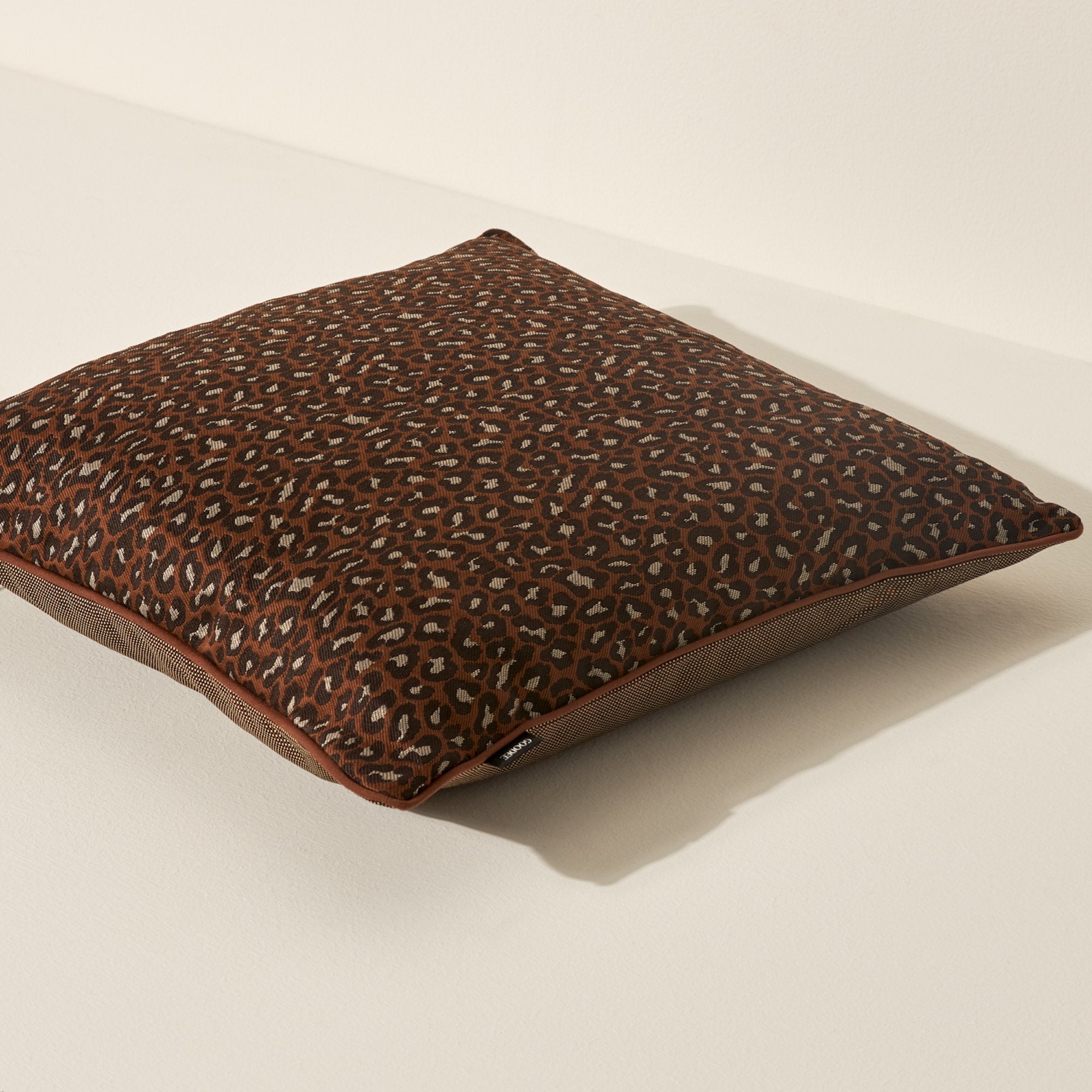 Goodee-Goodee-rPET Pillow - Color - Javan Leopard Amber Jacquard
