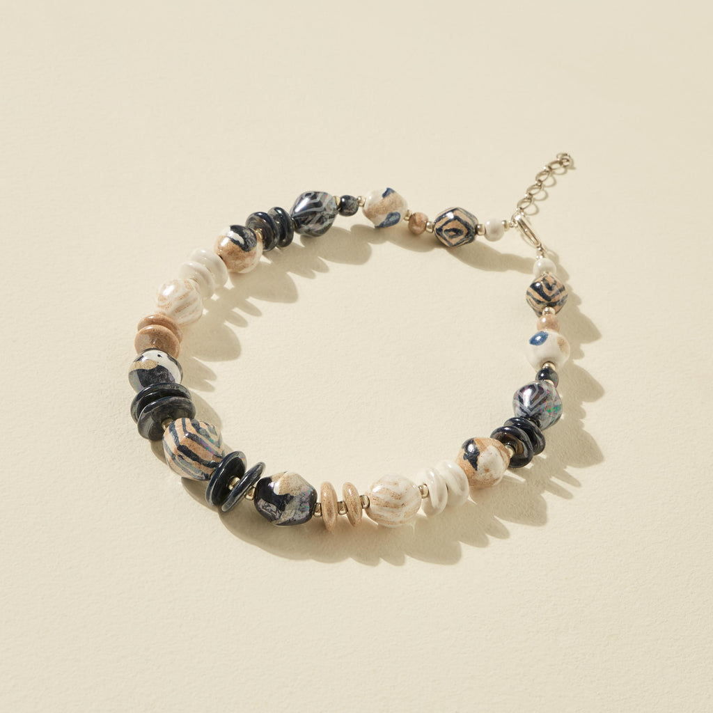 Goodee-Kazuri-Dreamscape Pattern Necklace - Color - Classical Blue