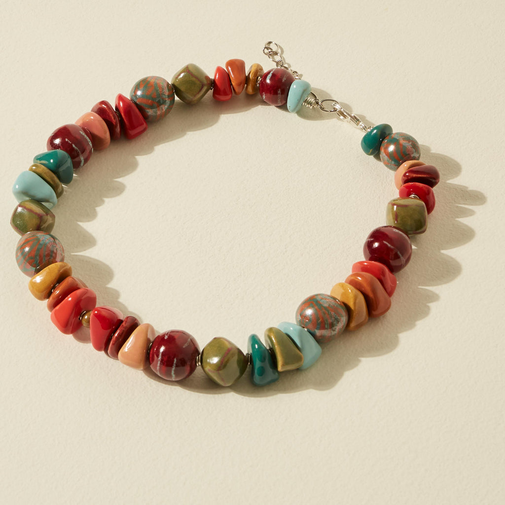 Goodee-Kazuri-Kilifi Nertherlands Pattern Necklace - Color - Nature Netherlands