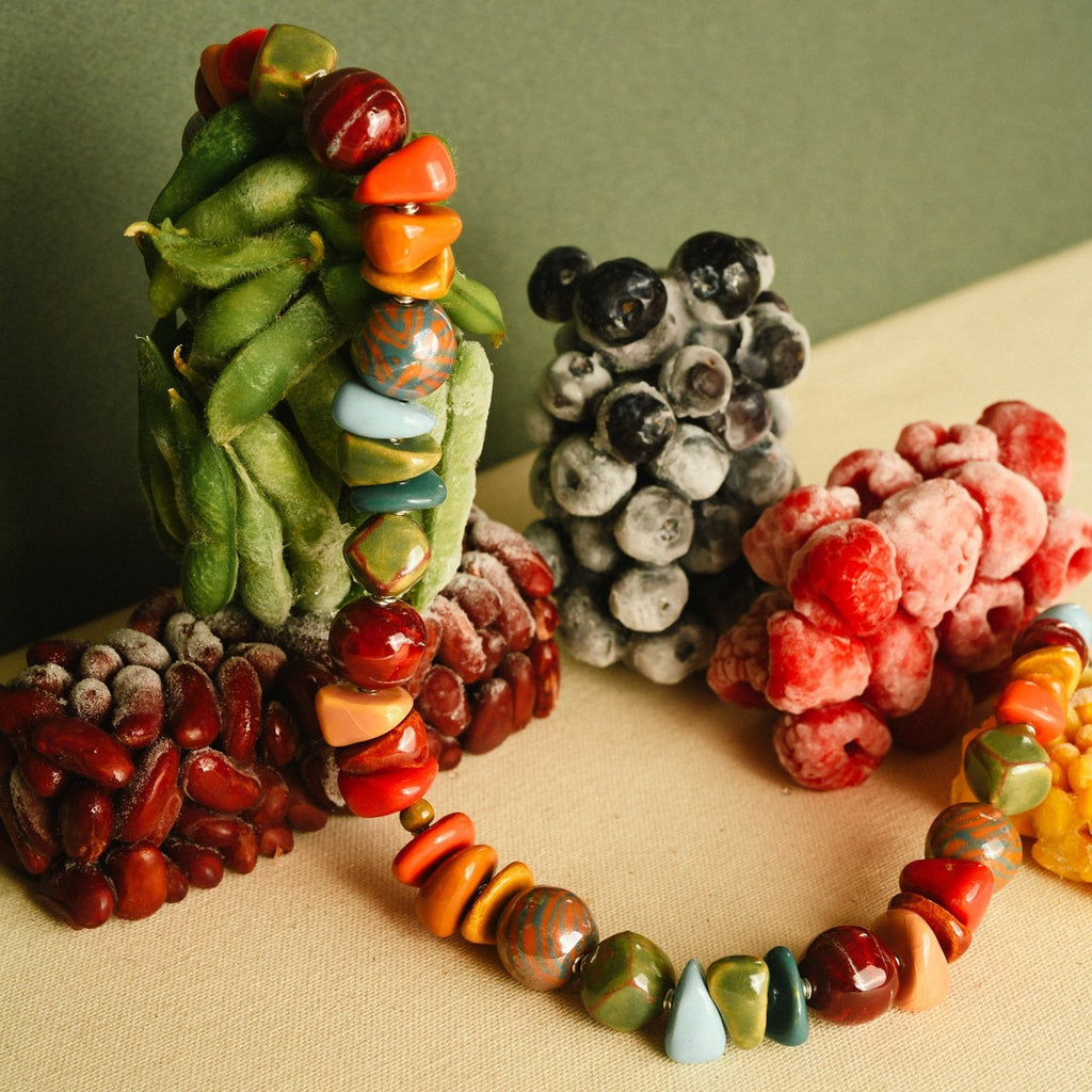 Goodee-Kazuri-Kilifi Nertherlands Pattern Necklace - Color - Nature Netherlands