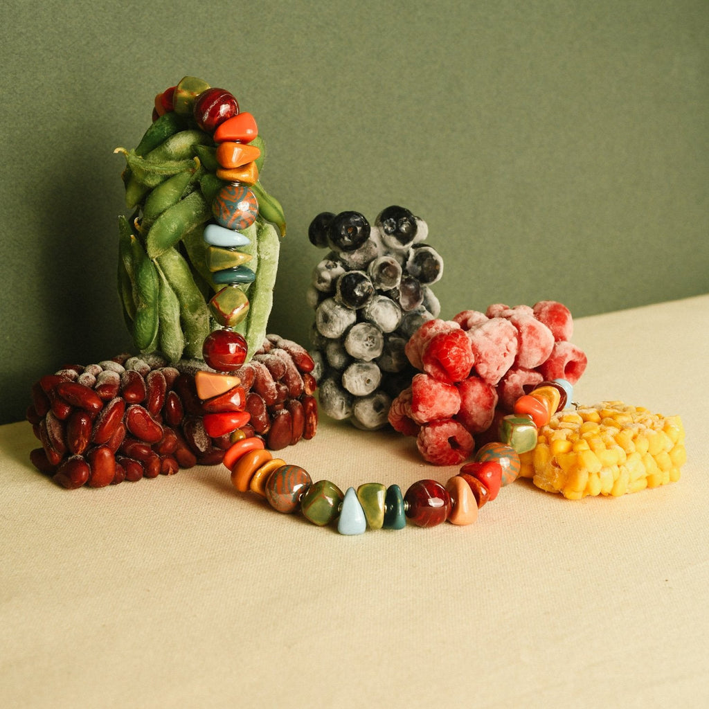 Goodee-Kazuri-Kilifi Nertherlands Pattern Necklace - Color - Nature Netherlands