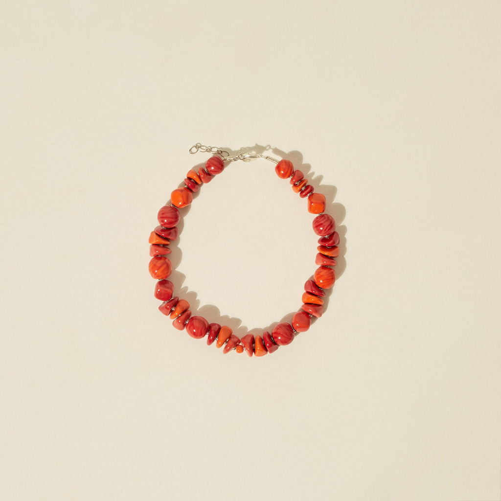 Goodee-Kazuri-Kilifi Nertherlands Pattern Necklace - Color - Fire Australia