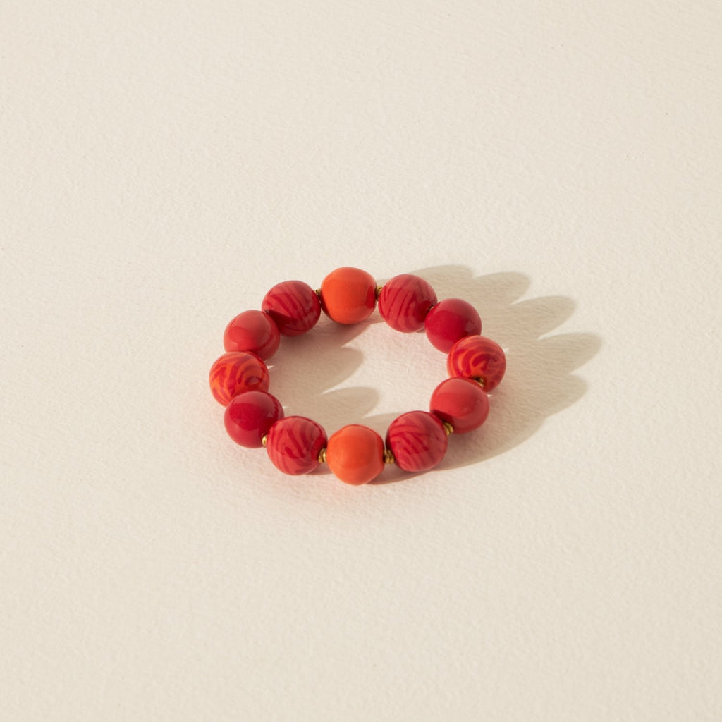 Goodee-Kazuri-Rounds Bracelet - Color - Fire Australia