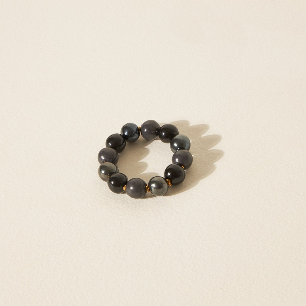 Goodee-Kazuri-Rounds Bracelet - Color - Shades of Black