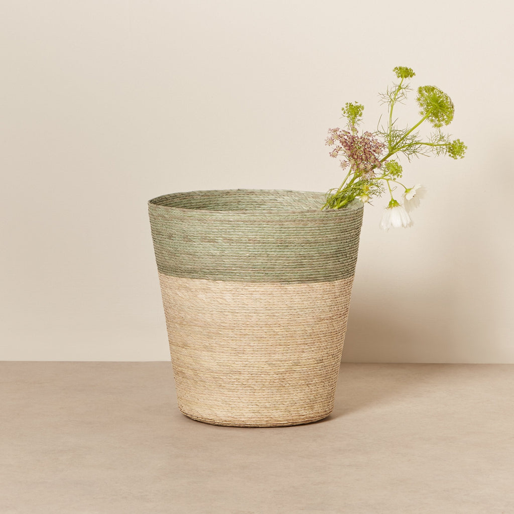 Goodee-Makaua-Conical Basket - Color - Agave