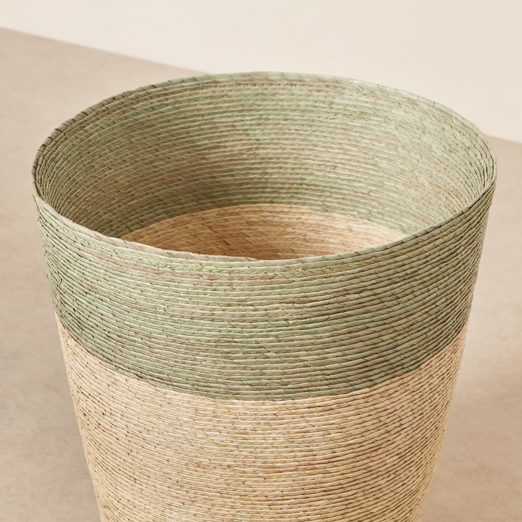 Goodee-Makaua-Conical Basket - Color - Agave