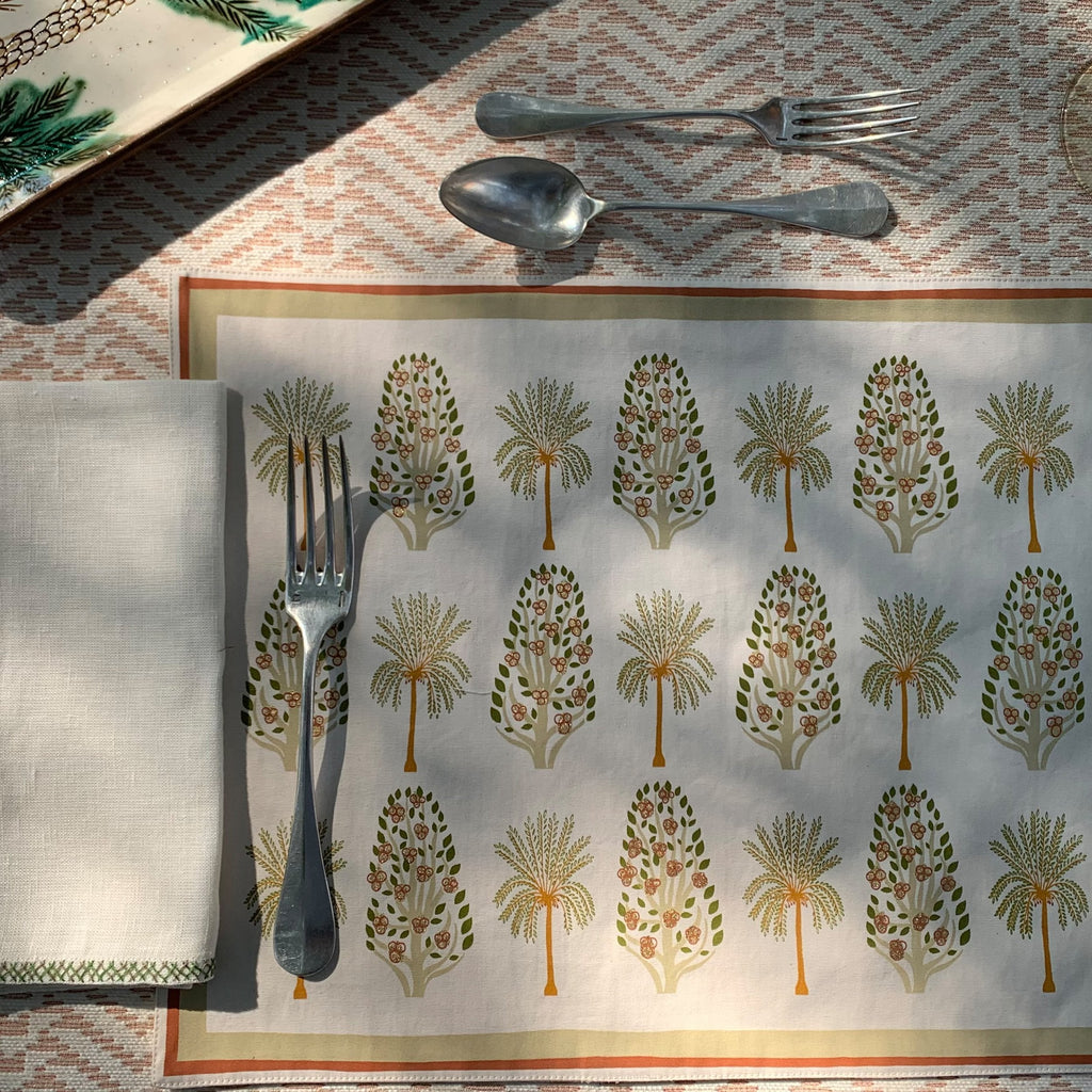 Goodee-Malaika Orchard Placemat, set of 2 - Color - Jade