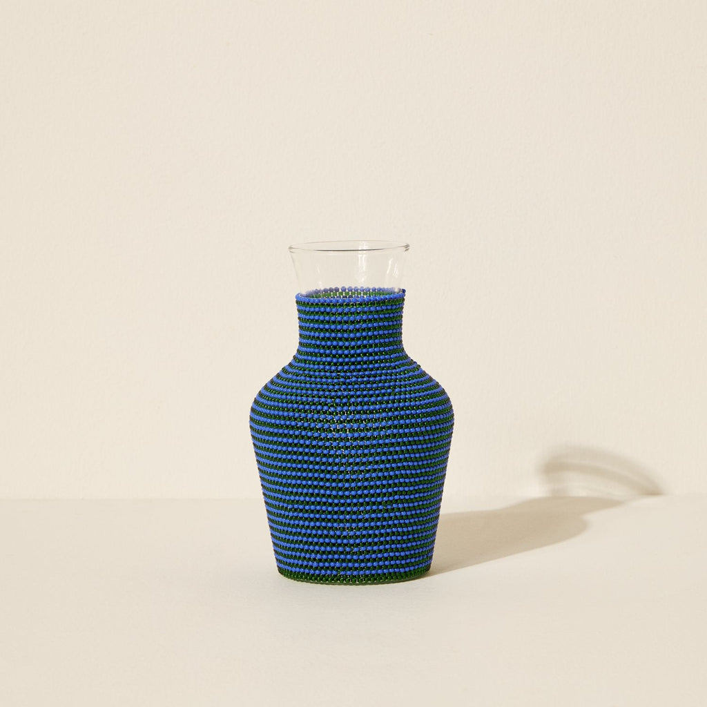 Goodee-Siafu Home Beaded Water Carafe - Color - Blue