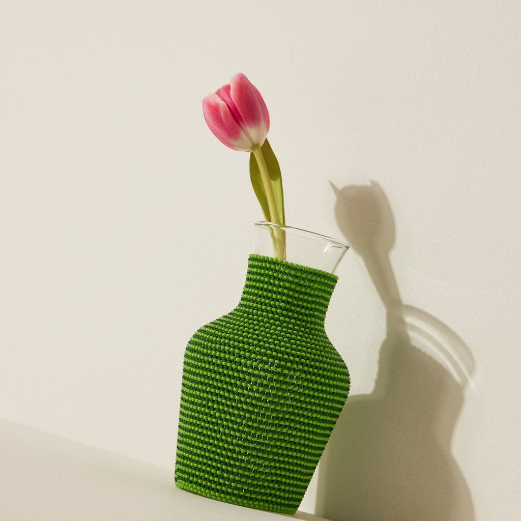 Goodee-Siafu Home Beaded Water Carafe - Color - Green
