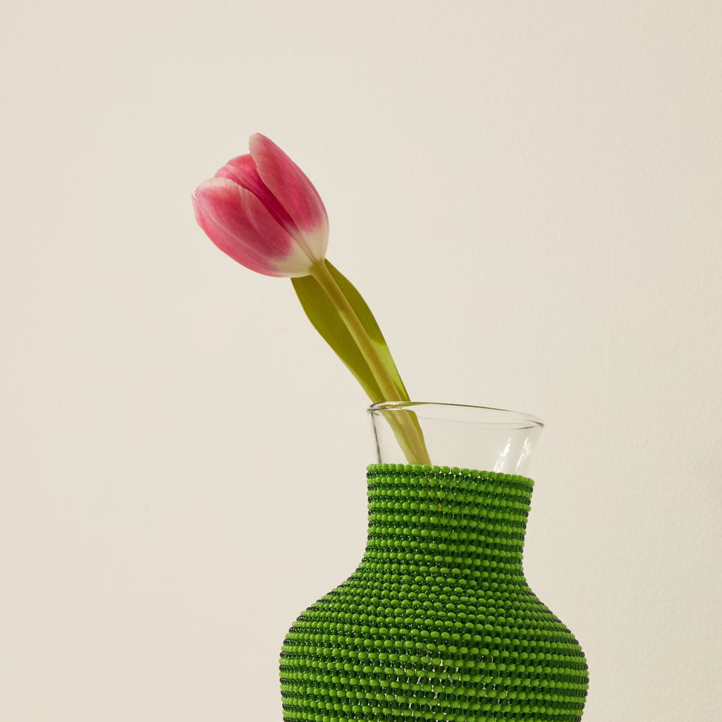 Goodee-Siafu Home Beaded Water Carafe - Color - Green