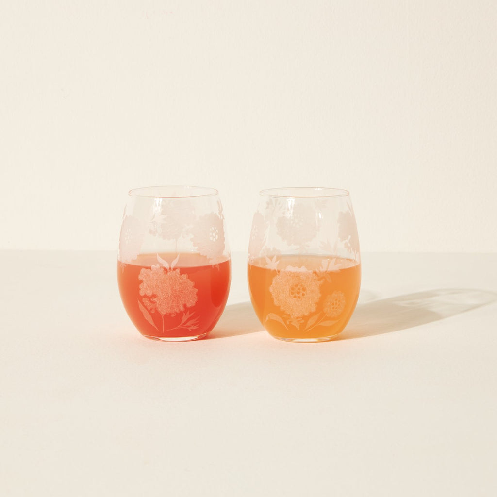 Goodee-Siafu Home-Rose tumble glass, set of 2
