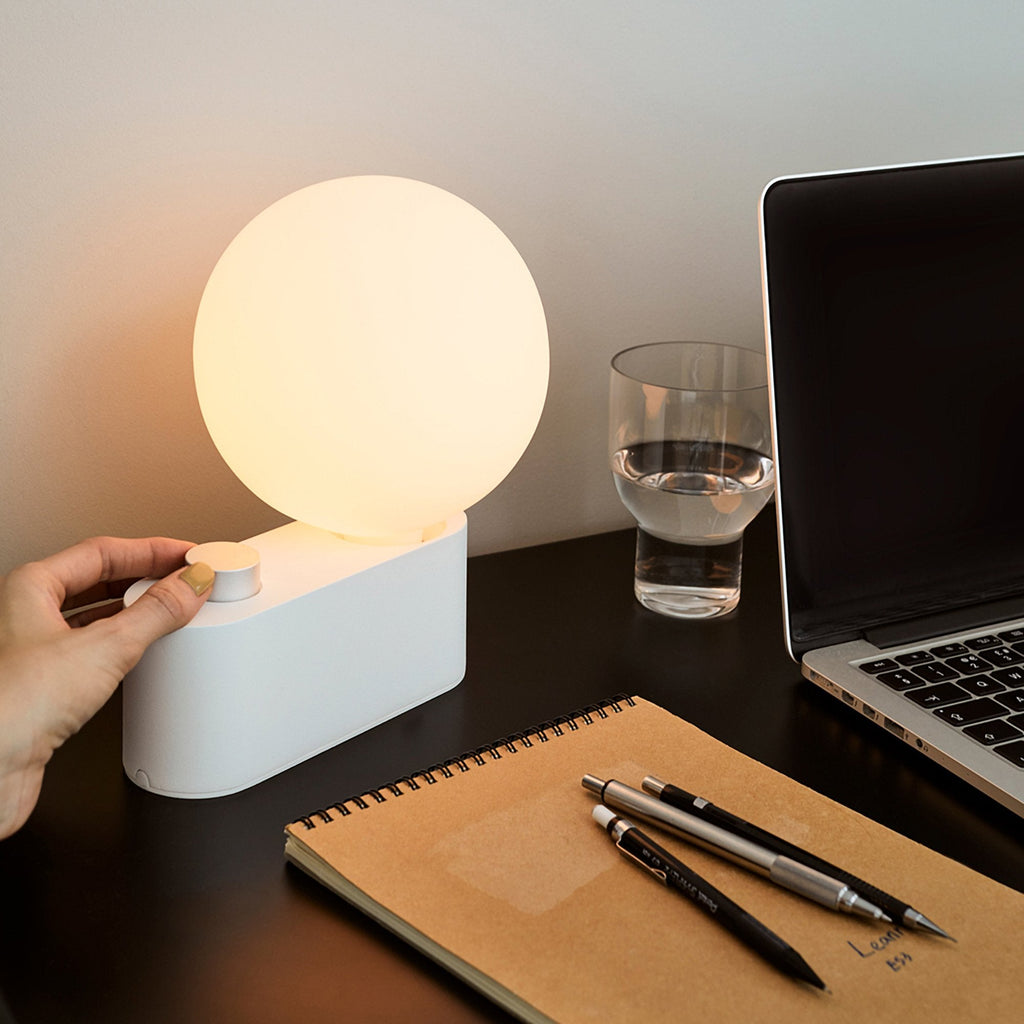 Goodee-Tala Alumina Table Lamp with Sphere IV - Color - Chalk