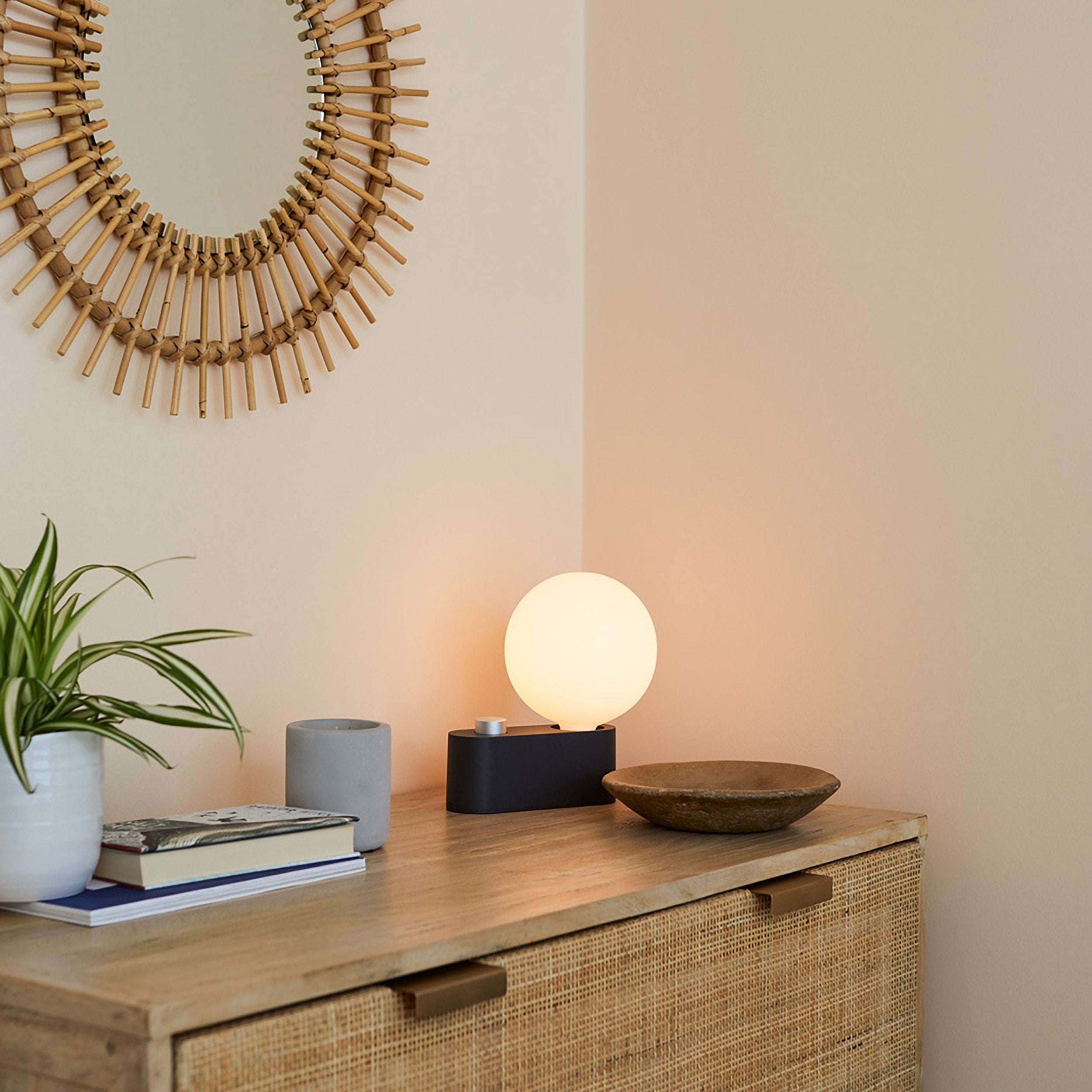 Goodee-Tala Alumina Table Lamp with Sphere IV - Color - Charcoal
