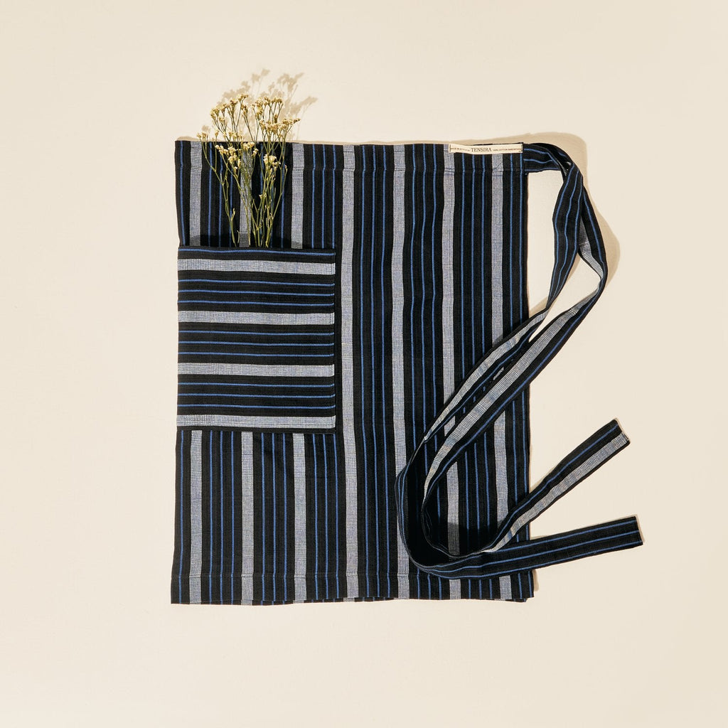 Goodee-Tensira-Half Apron - Color - Blue & Black