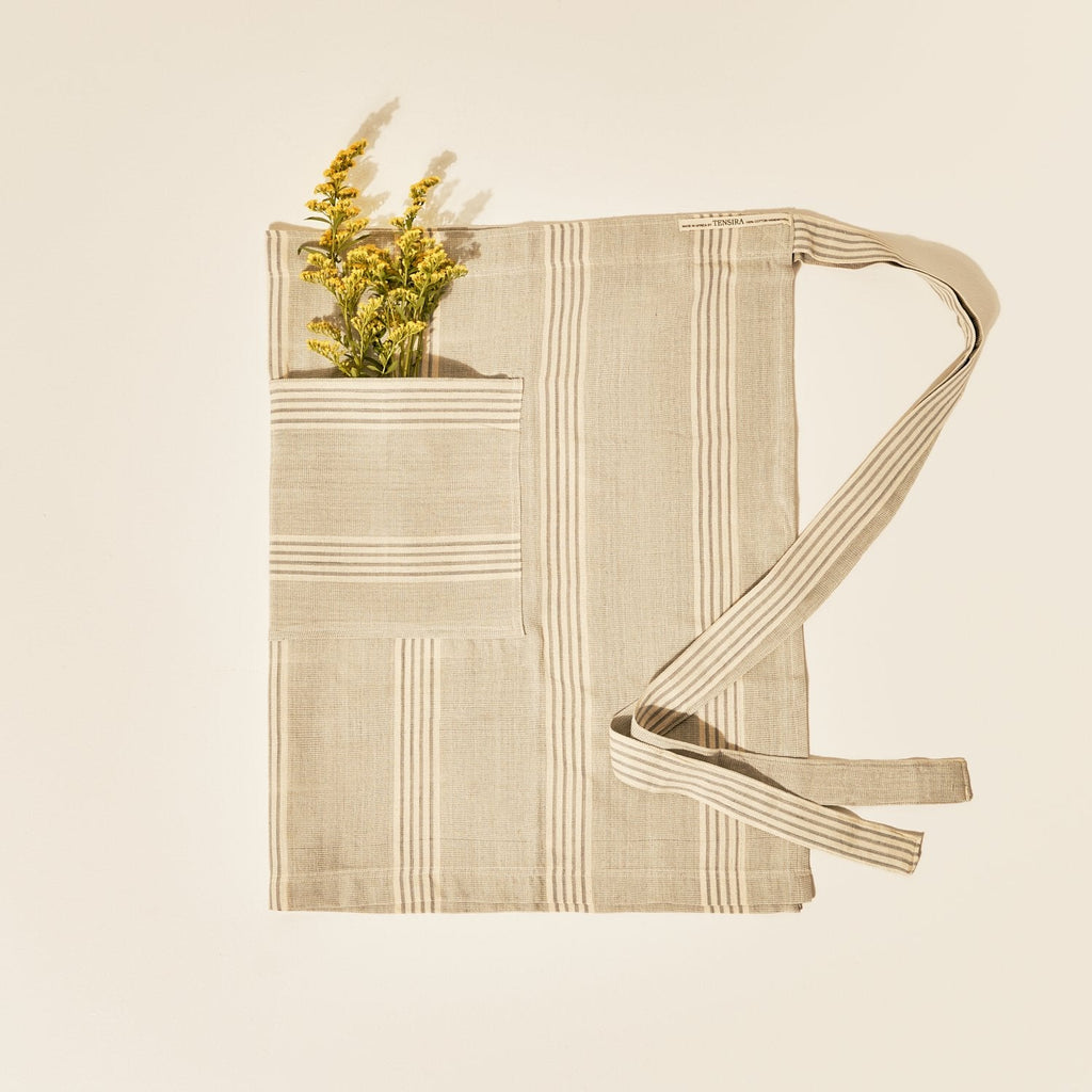 Goodee-Tensira-Half Apron - Color - Grey & Off-White