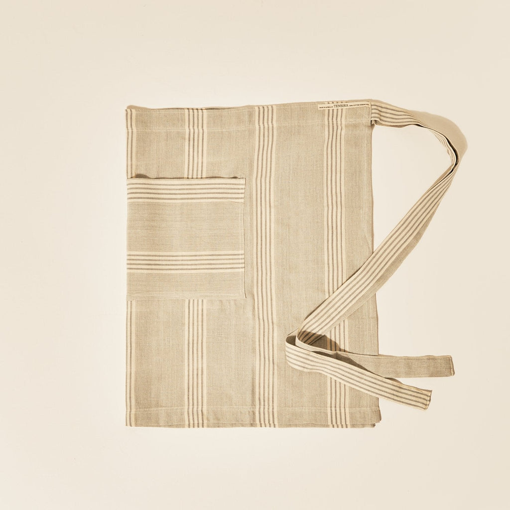 Goodee-Tensira-Half Apron - Color - Grey & Off-White