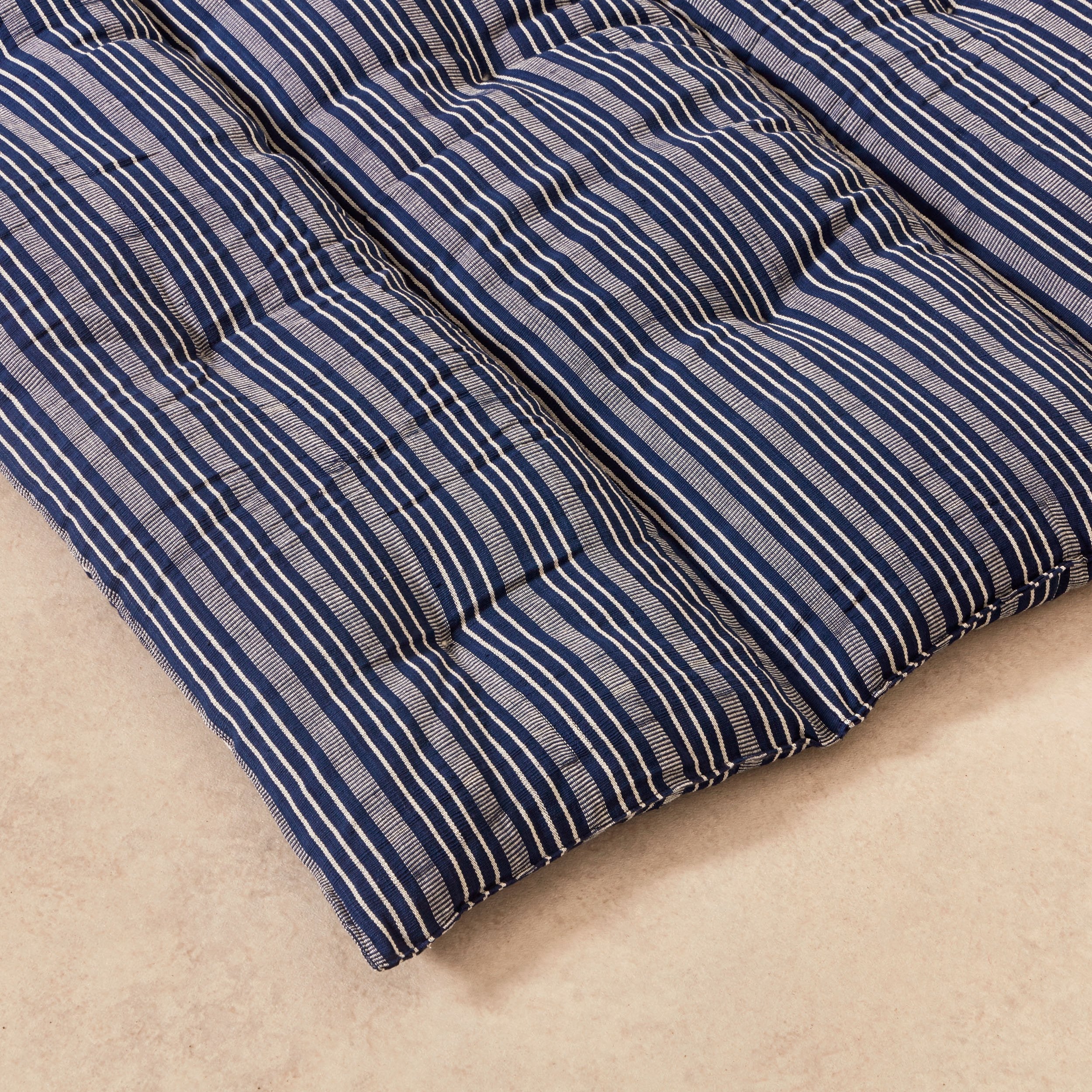 Goodee-Tensira-Kapok Mattress Bedroll - Color - Off-White & Navy Blue