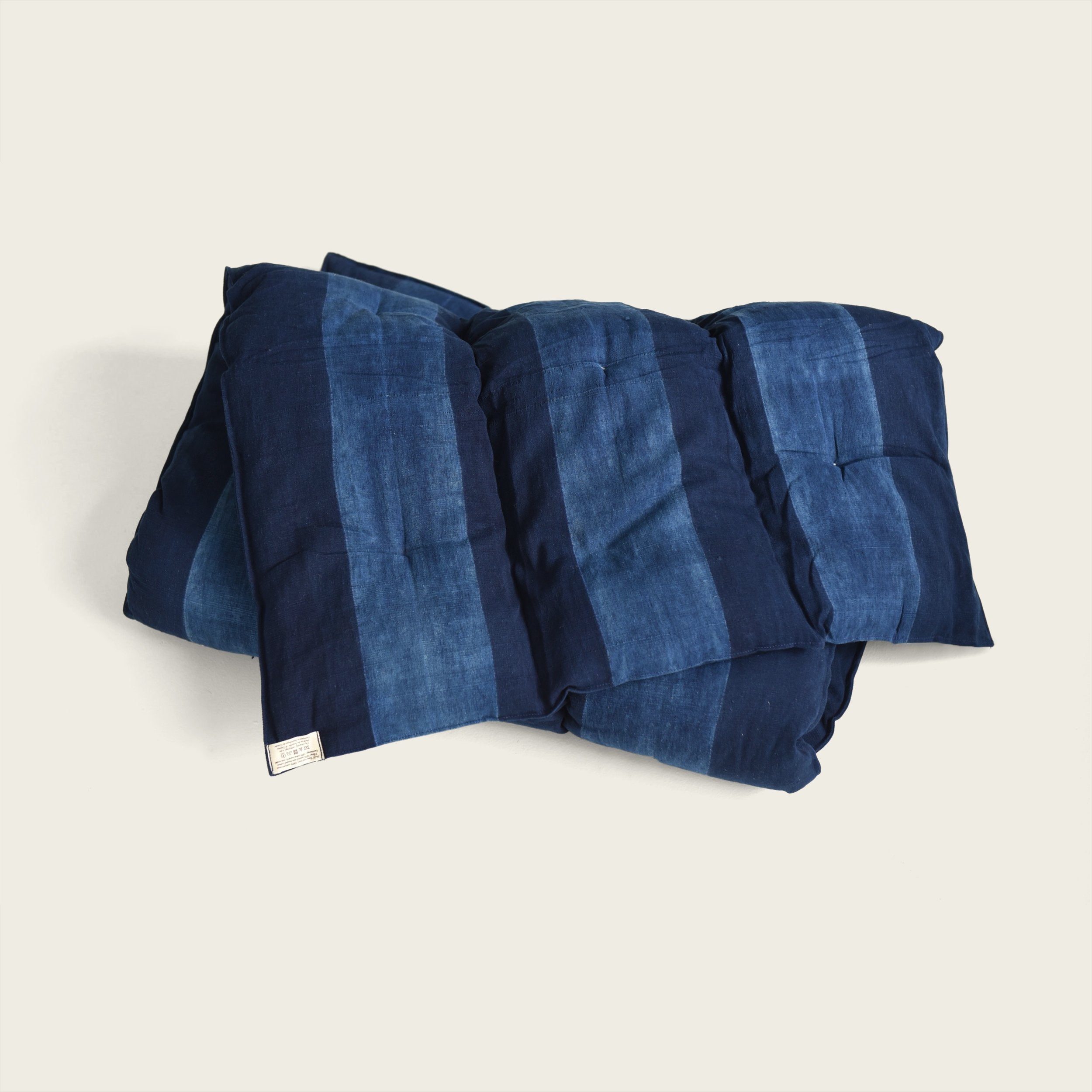 Goodee-Tensira-Kapok Mattress Topper Rectangular - Color - Indigo Tie-Dye