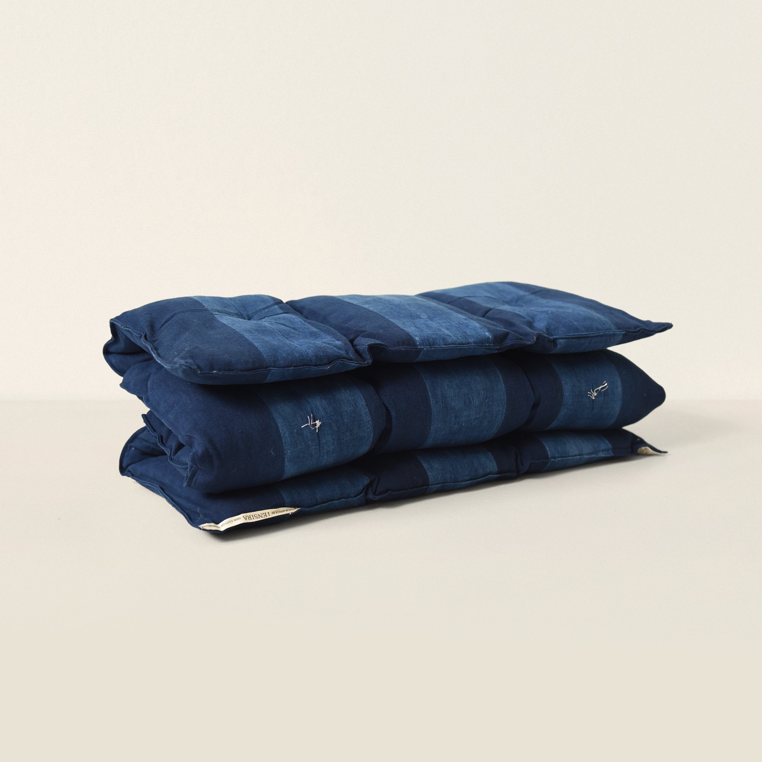 Goodee-Tensira-Kapok Mattress Topper Rectangular - Color - Indigo Tie-Dye