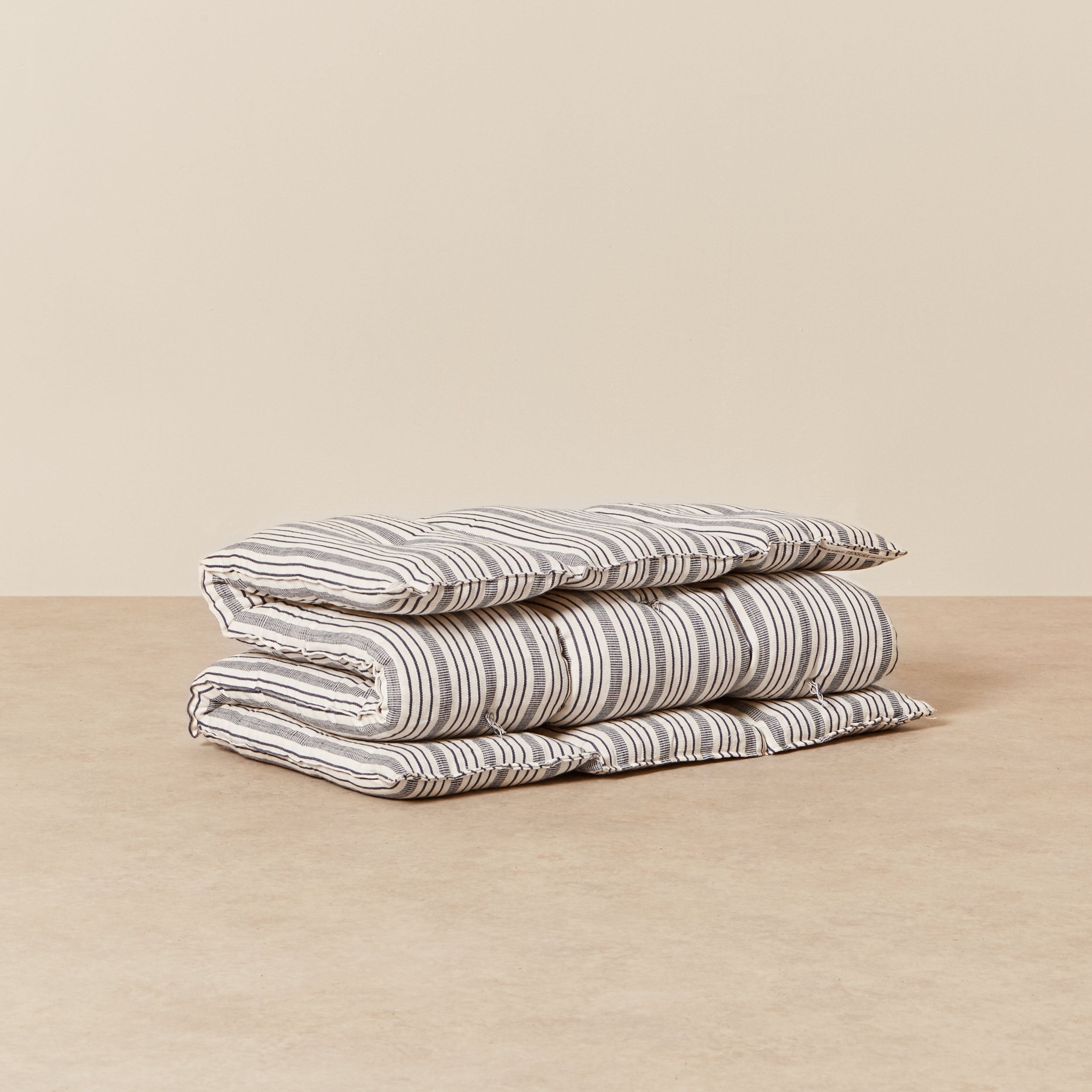 Goodee-Tensira-Kapok Mattress Topper Rectangular - Color - Navy Blue & Off-White