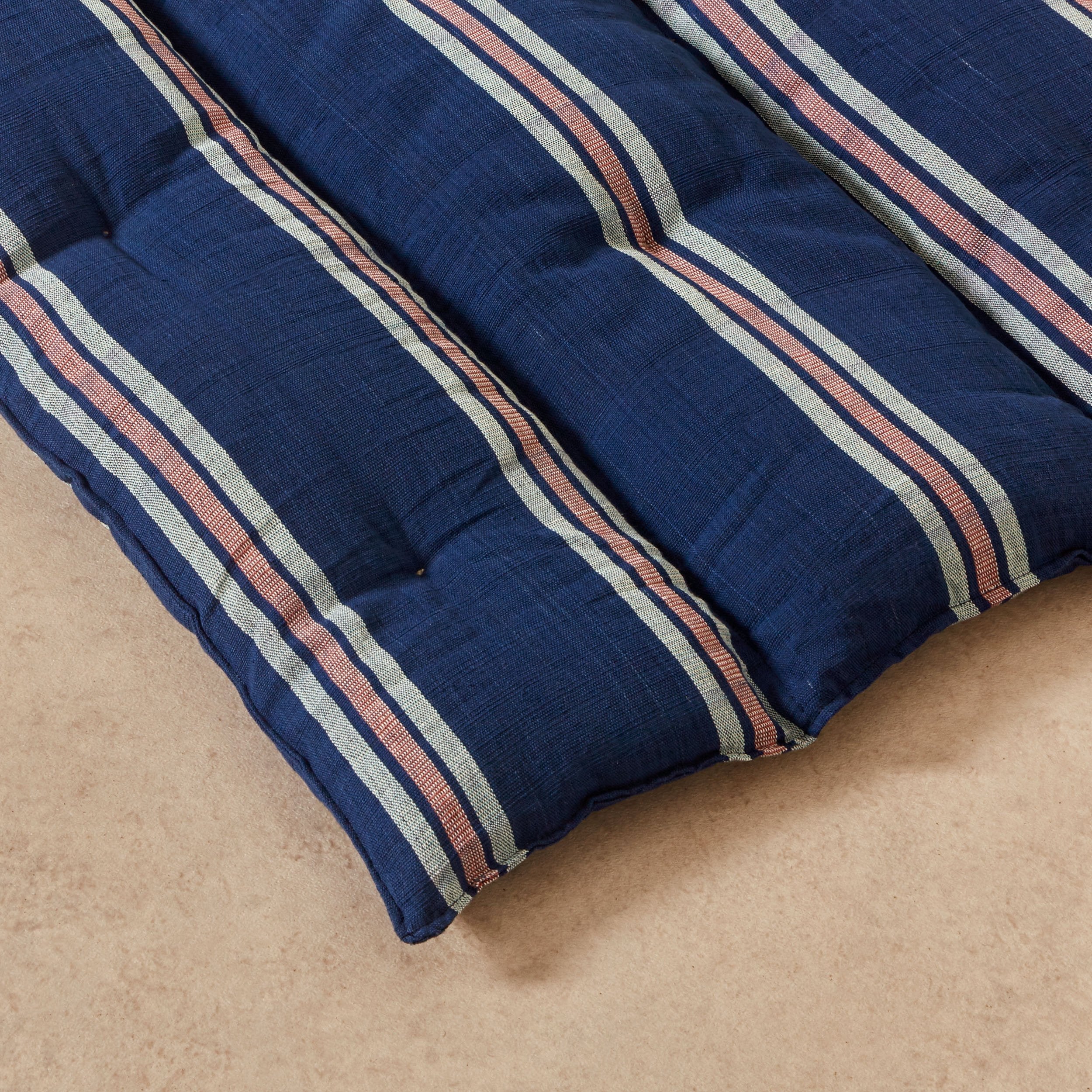 Goodee-Tensira-Kapok Mattress Topper Rectangular - Color - Red Aqua & Navy Blue
