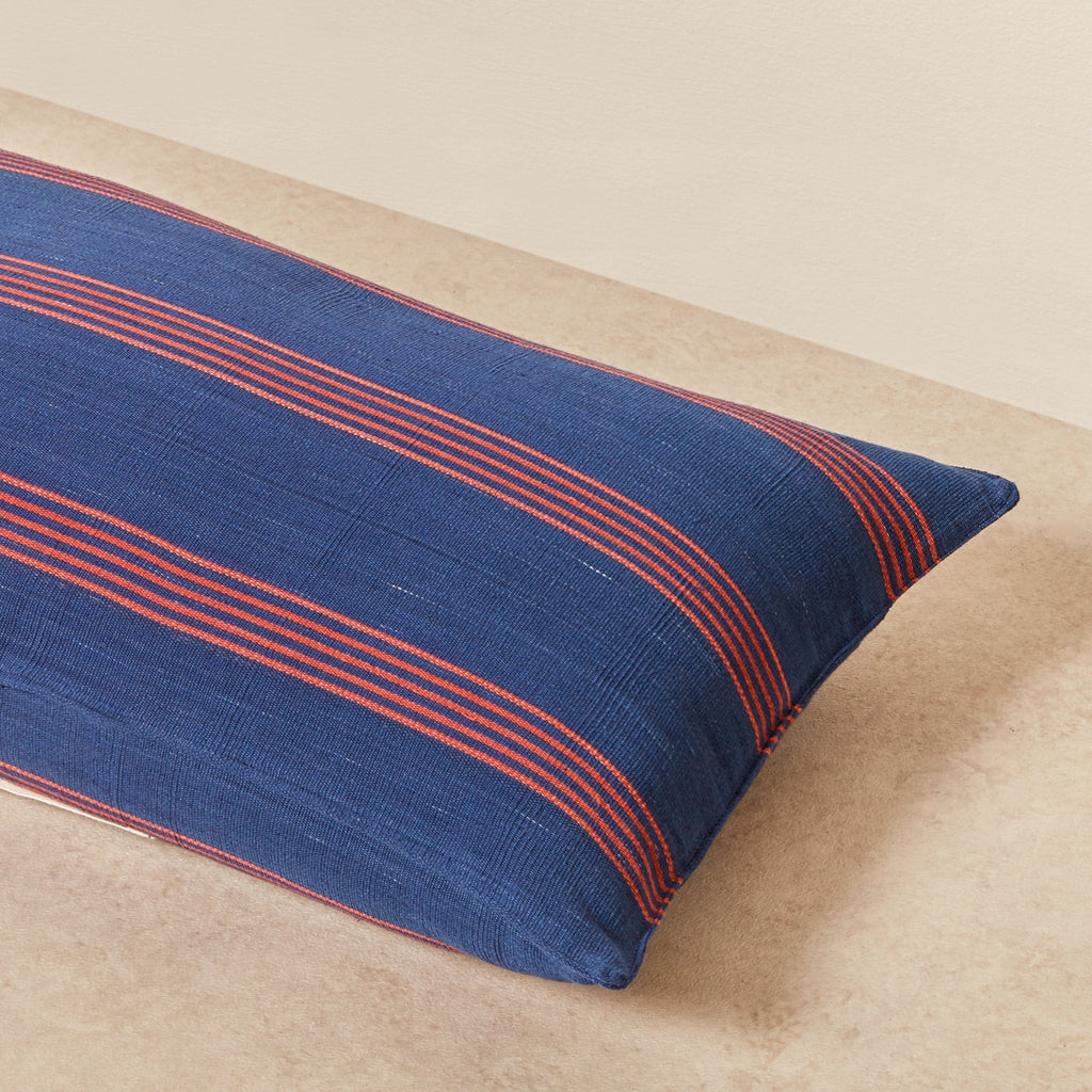 Goodee-Tensira-Lumbar Cushion - Color - Red & Navy Blue