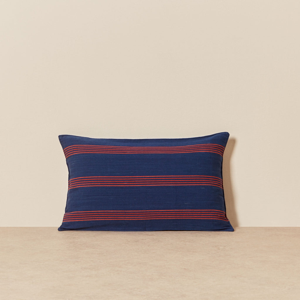 Goodee-Tensira-Lumbar Cushion - Color - Red & Navy Blue