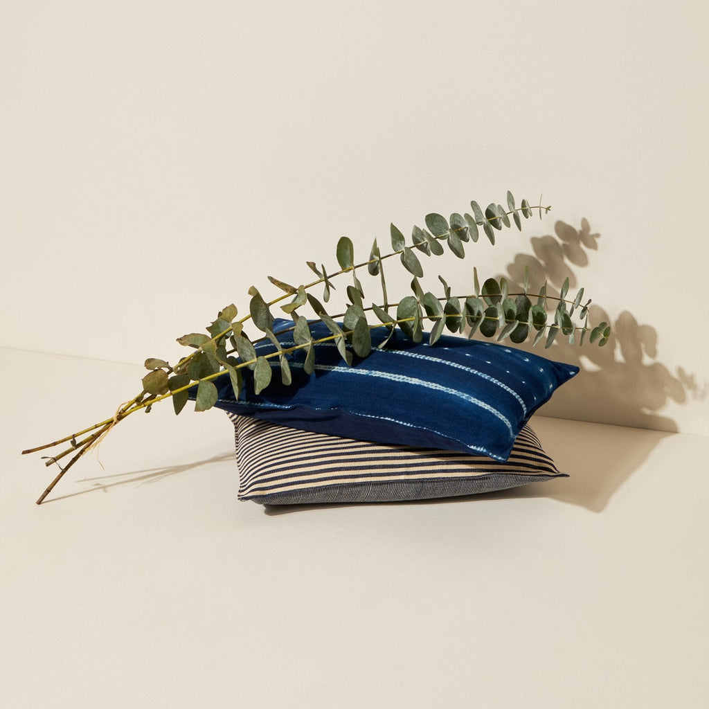 Goodee-Tensira-Mini Cushion - Color - Navy Blue & Off-White
